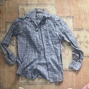 Nordstrom Blue Plaid Dress Shirt